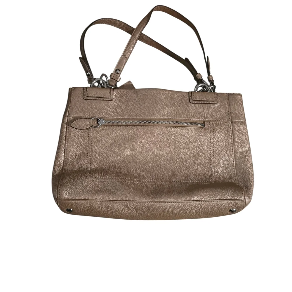 Coach Penelope Carryall Tan/Gold Leather Shoulder Bag Purse L1160